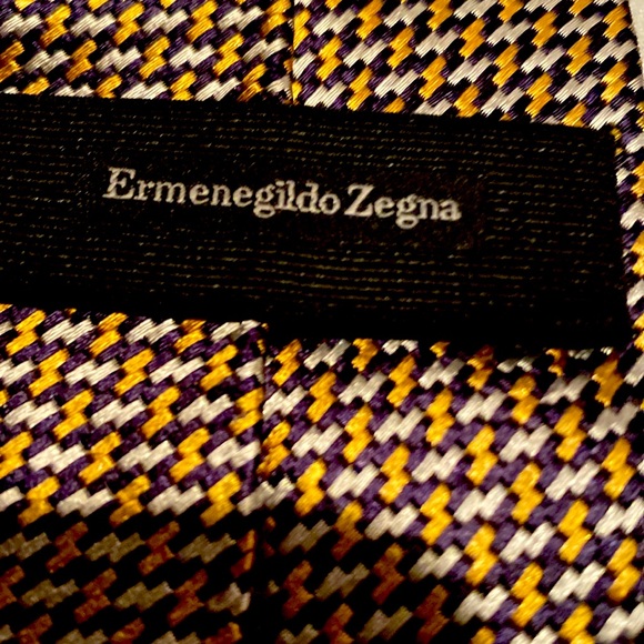 ERMENEgildoZEGNA silk tie. Made in Italy. - Picture 1 of 7